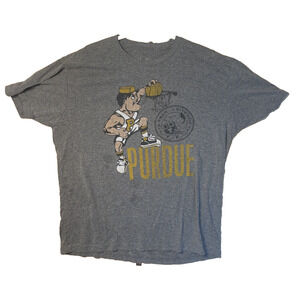 Purdue Boilermakers Graphic T Shirt Men’s Gray Mascot College Tee TS04